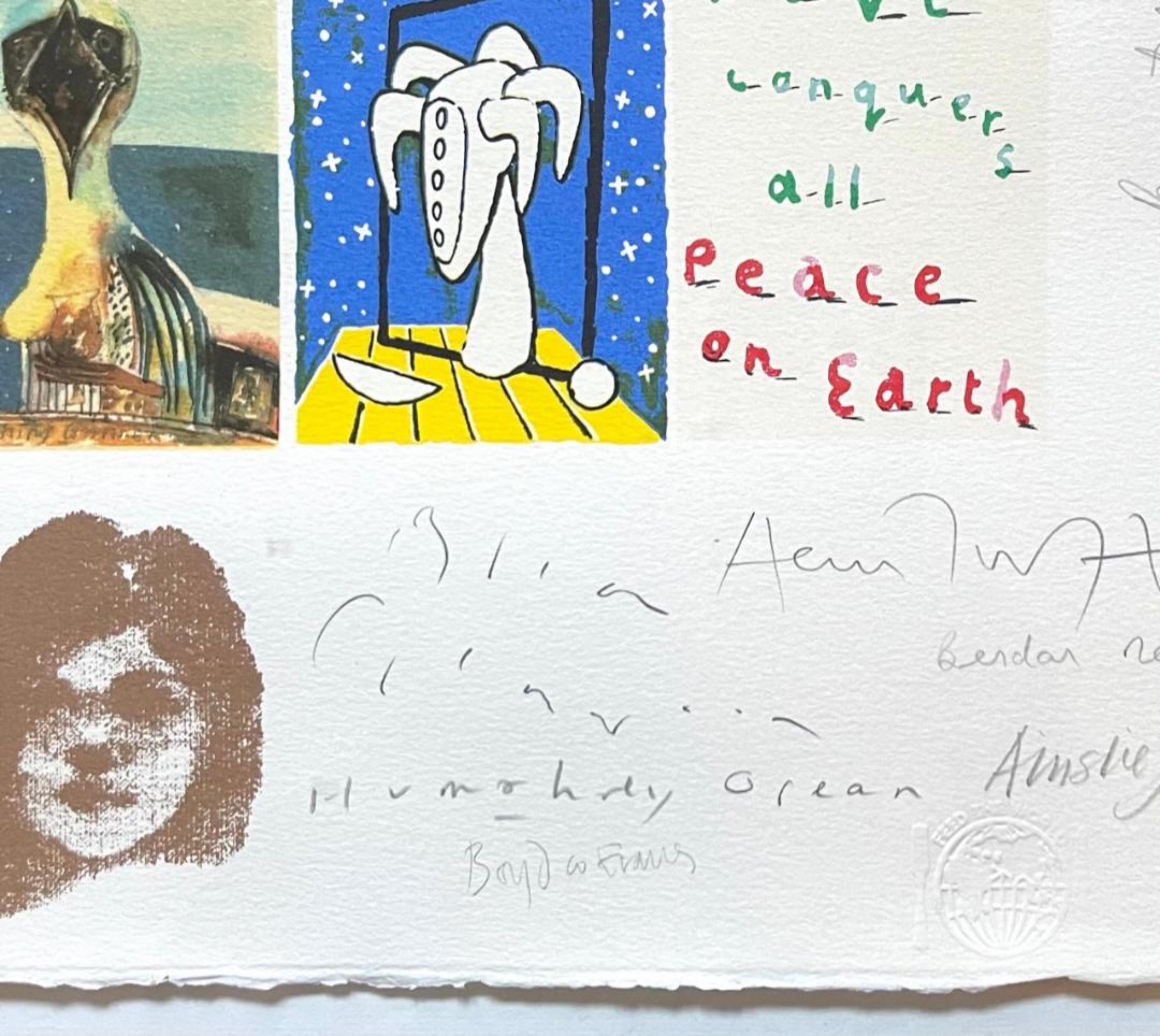 Visual Aid for Band Aid SIGNED 104 British artists: David Hockney, Bridget Riley For Sale 4