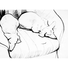 David Hockney Dachshund Doxie Dog Exhibition Lithograph Poster