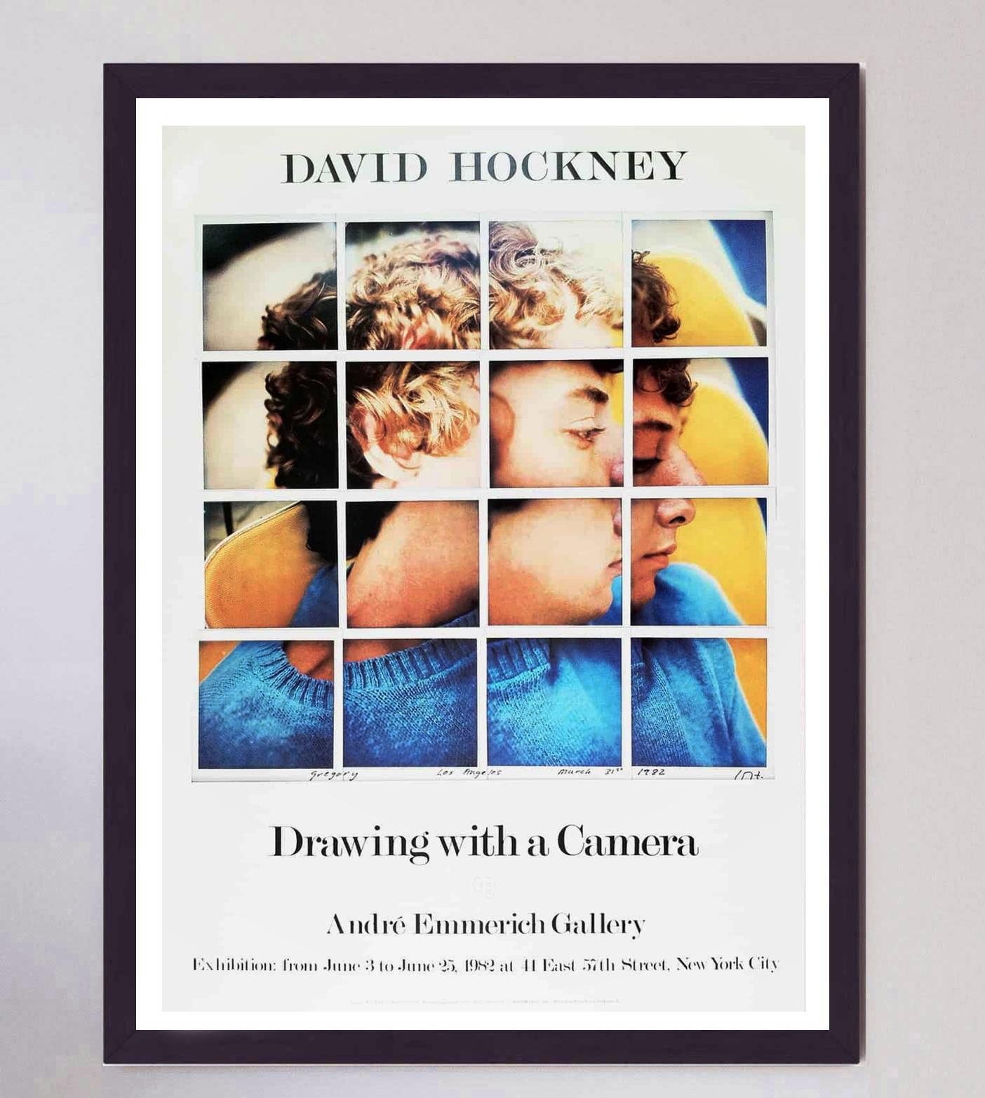 David Hockney – Zeichnung mit einer Kamera – Andre Emmerich Galerie Originalplakat (Papier) im Angebot