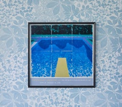 David Hockney Exhibition Poster "Piscines De Papier", 1978