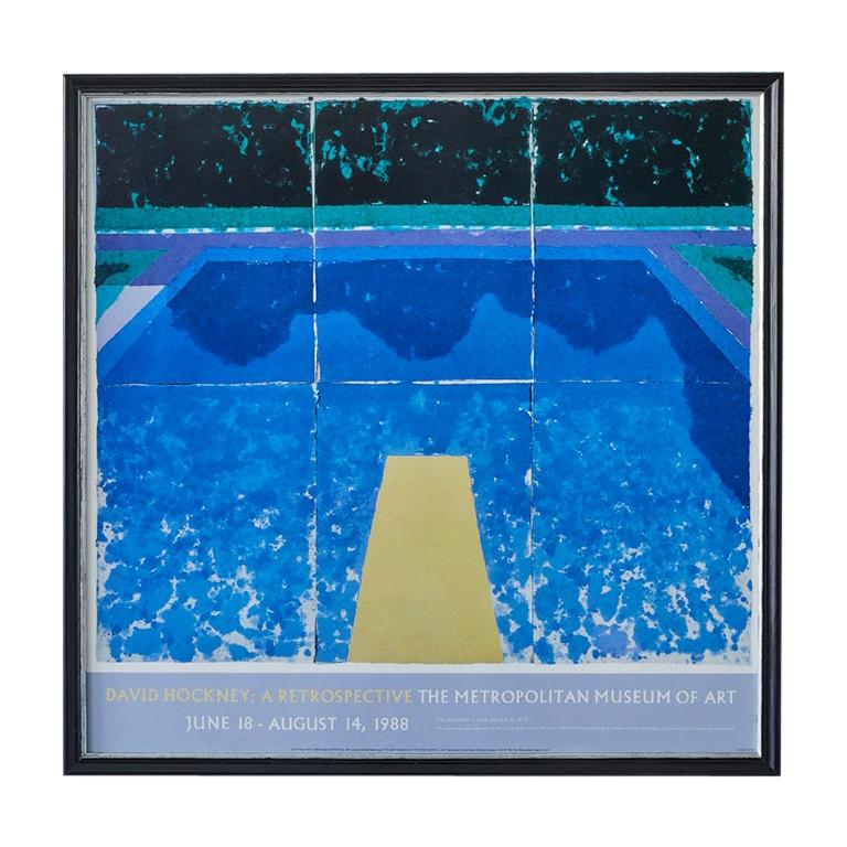 David Hockney Exhibition Poster "Piscines De Papier", 1978 at 1stDibs