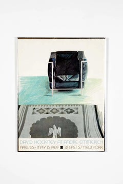 David Hockney Exhibition Print, framed