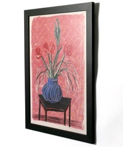 David Hockney Flowers Lithograph Mid Century Modern Art 29" x 22"