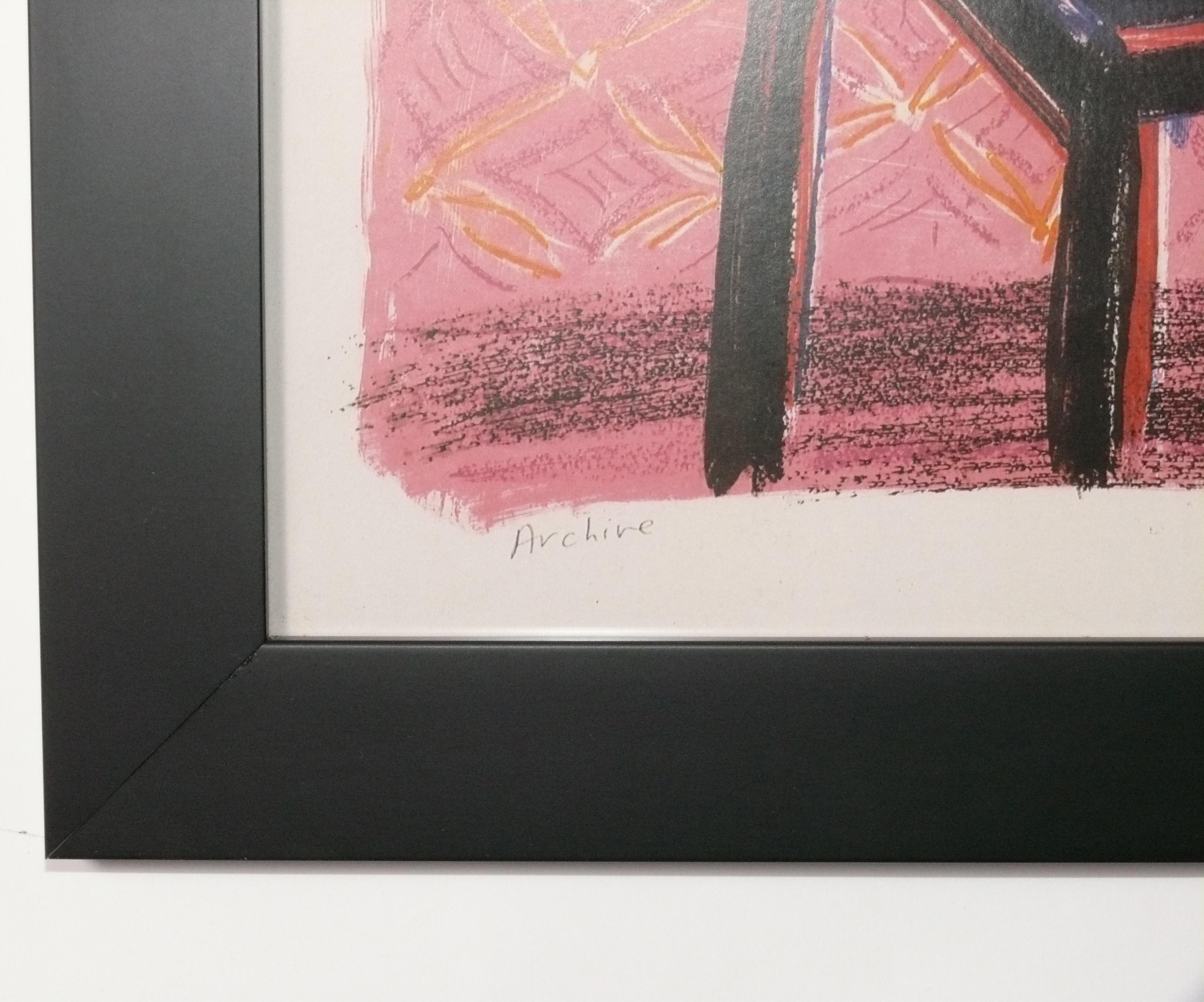 Mid-Century Modern David Hockney Flowers Lithographie Art Moderne du Milieu du Siècle 29