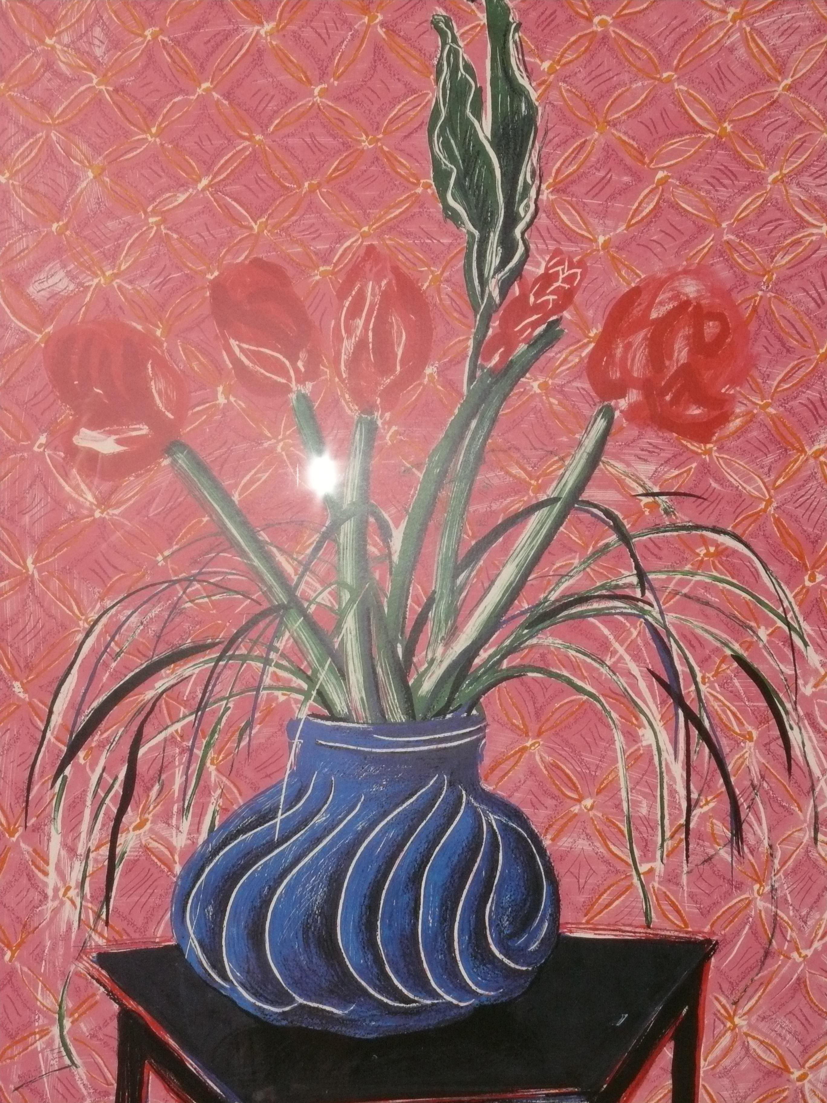 David Hockney Flowers Lithographie Art Moderne du Milieu du Siècle 29