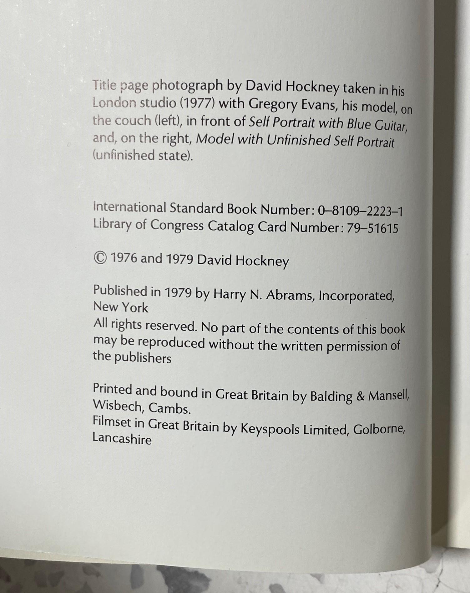David Hockney Livre signé à la main Première édition Pictures by David Hockney, 1979 en vente 5