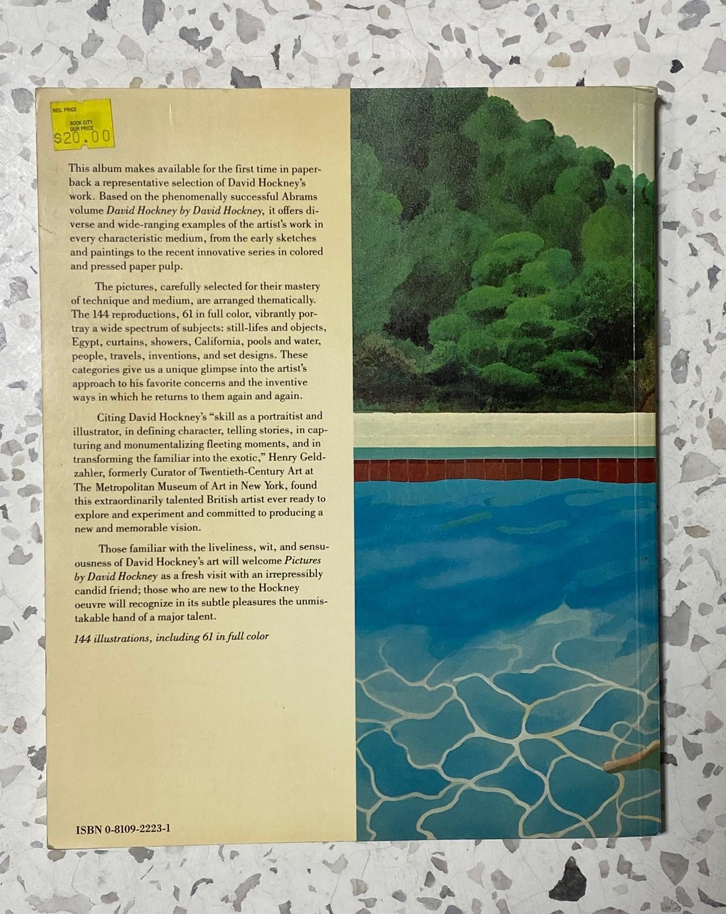 Fin du 20e siècle David Hockney Livre signé à la main Première édition Pictures by David Hockney, 1979 en vente