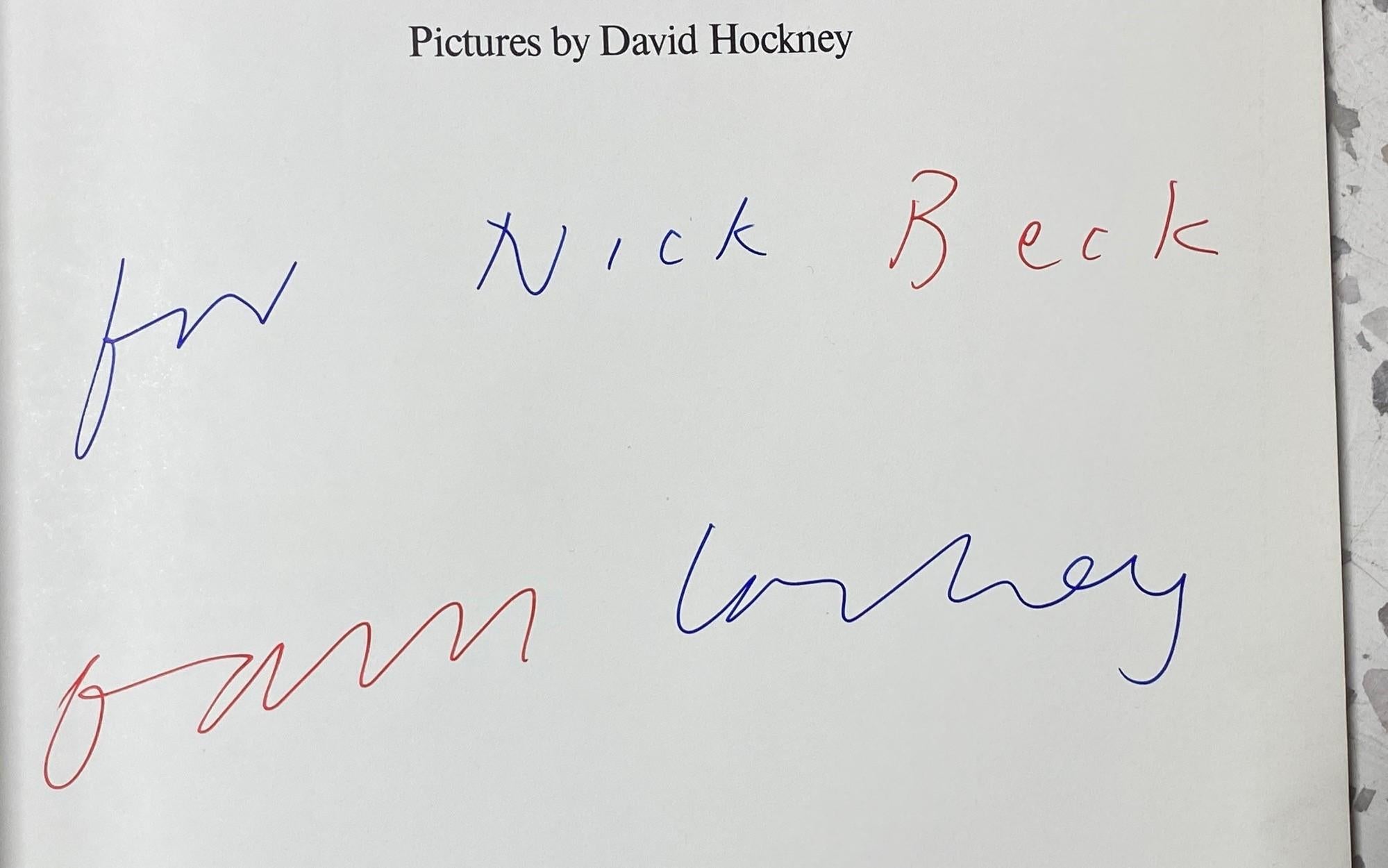 David Hockney Livre signé à la main Première édition Pictures by David Hockney, 1979 en vente 2