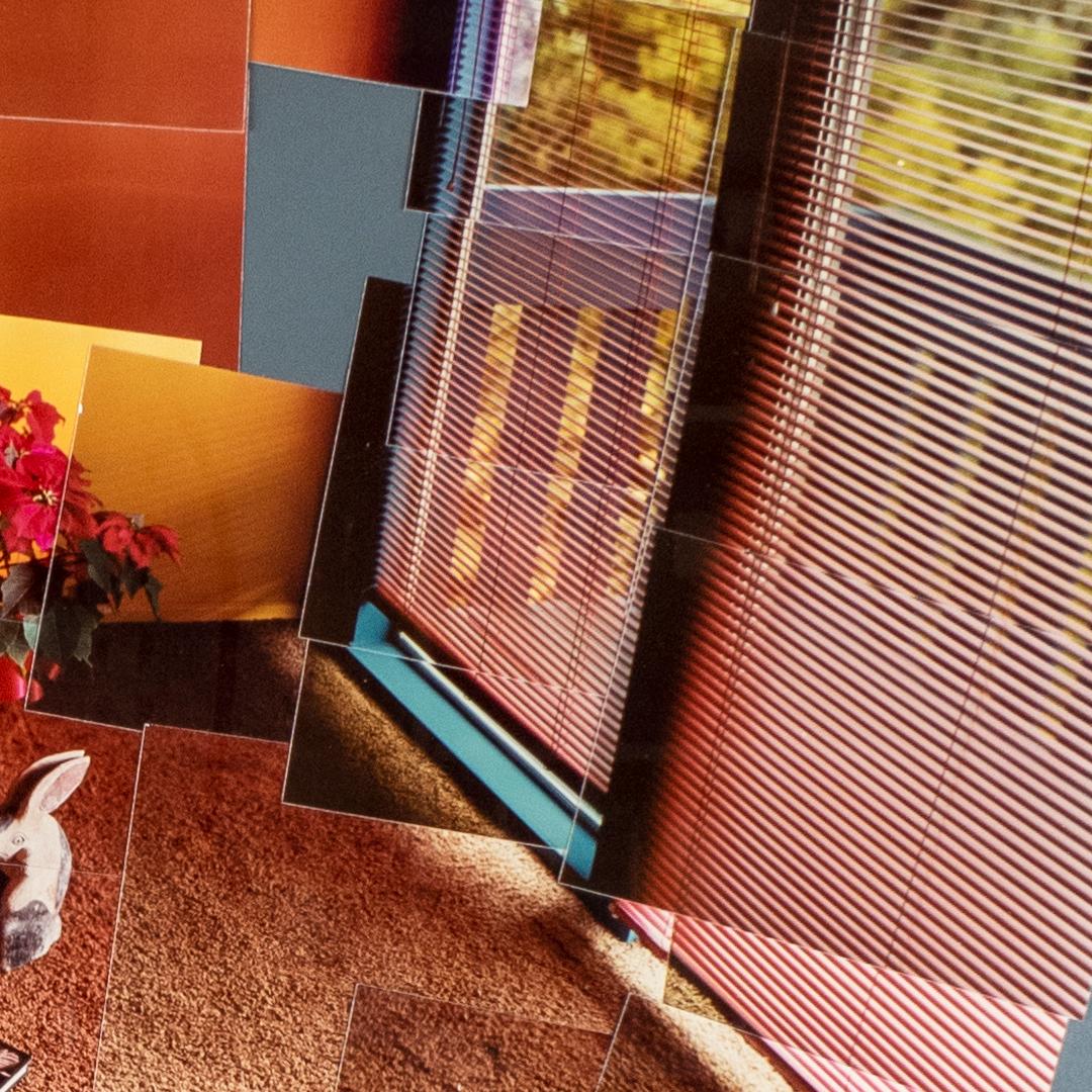 Mother, Los Angeles December 1982 Hockney Large Scale Framed Photo collage - Contemporary Mixed Media Art by David Hockney