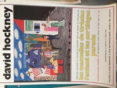 David Hockney Original Exhibition Poster, “THE PARADE OUTDOORS” 1981