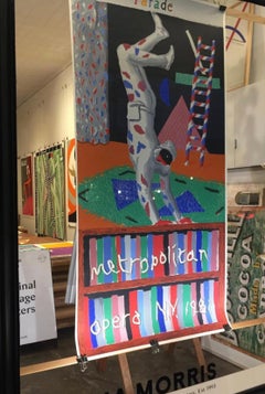 David Hockney Original Vintage Poster 'Parade Metropolitan Opera New York 1981'