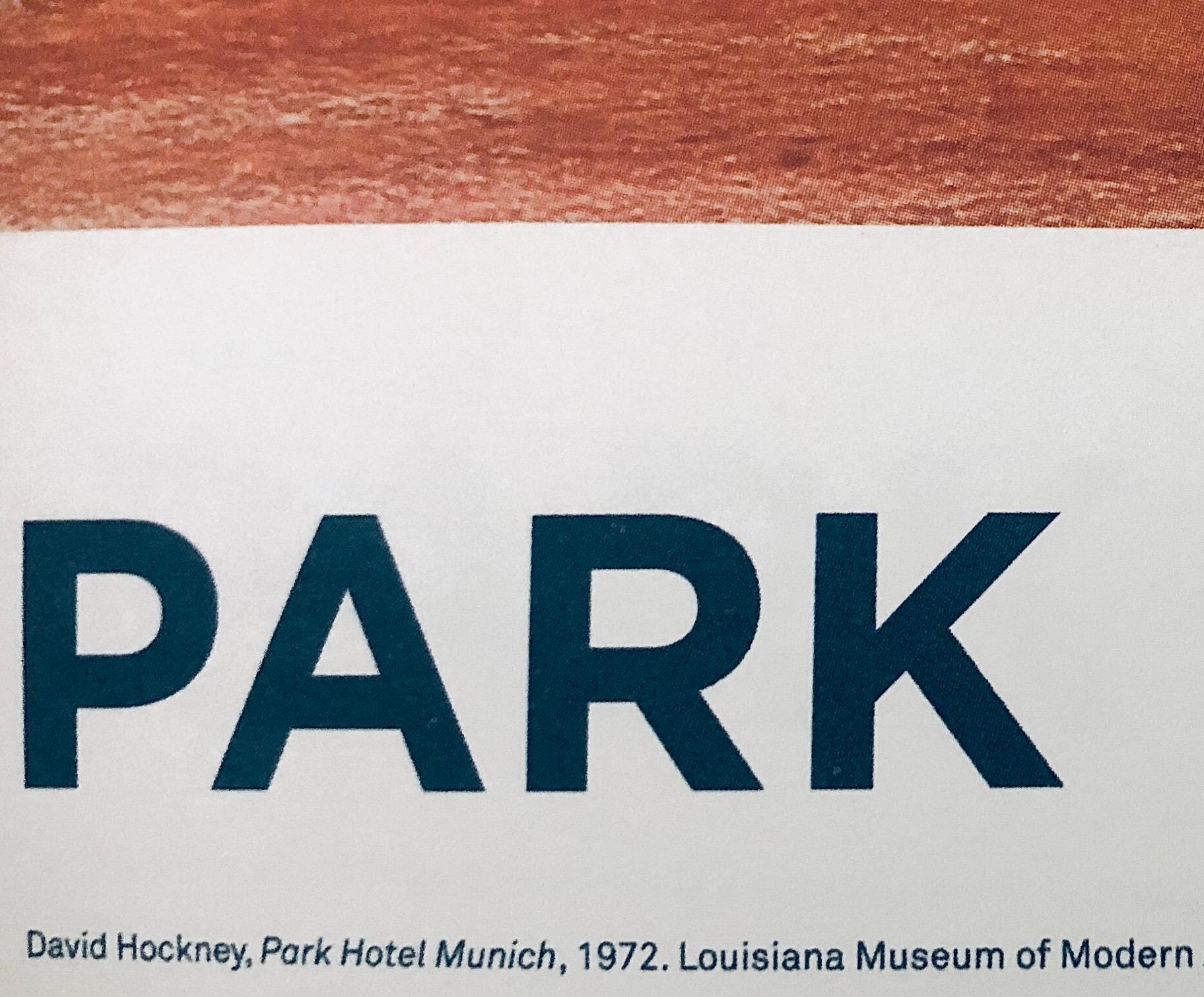 David Hockney Park Hotel Munich Original Exhibition Lithograph Poster Denmark In Good Condition For Sale In St.Petersburg, FL