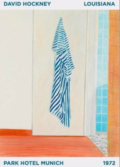 David Hockney Park Hotel München, Original-Ausstellungsplakat, Lithographie, Dänemark