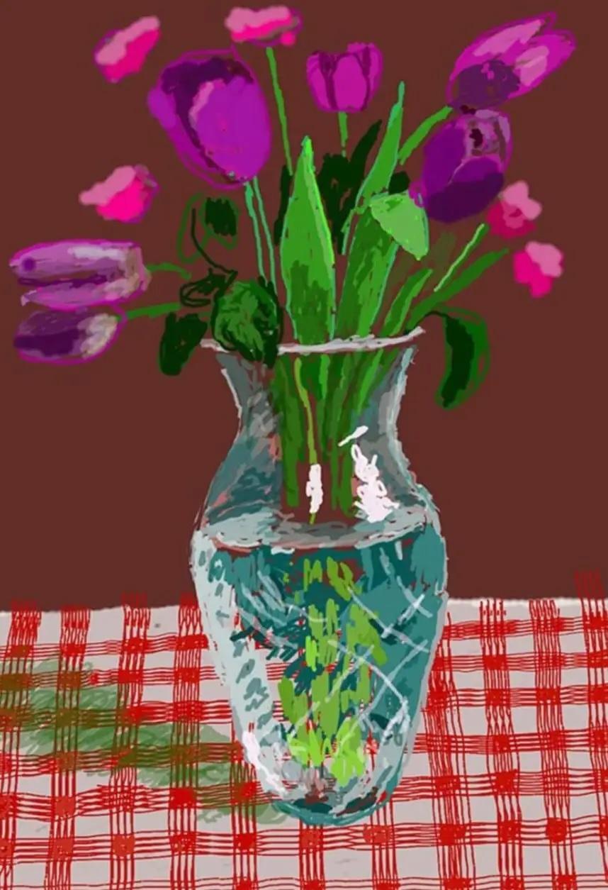 David Hockney Still-Life Print - 16th March 2021
