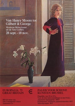 1973 David Hockney 'Van Henry Moore tot Gilbert & George' Pop Art Brown, Purple, R