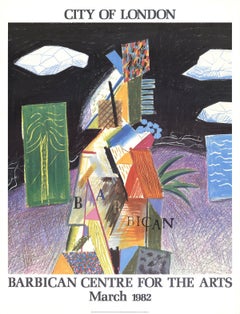 1982 d'après David Hockney « Détail from Cubistic Bar »