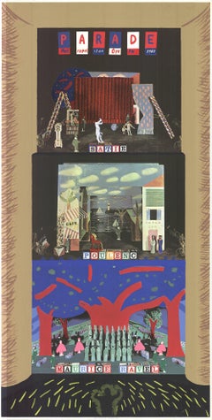 Vintage 1982 David Hockney 'Parade- Metropolitan Opera' 