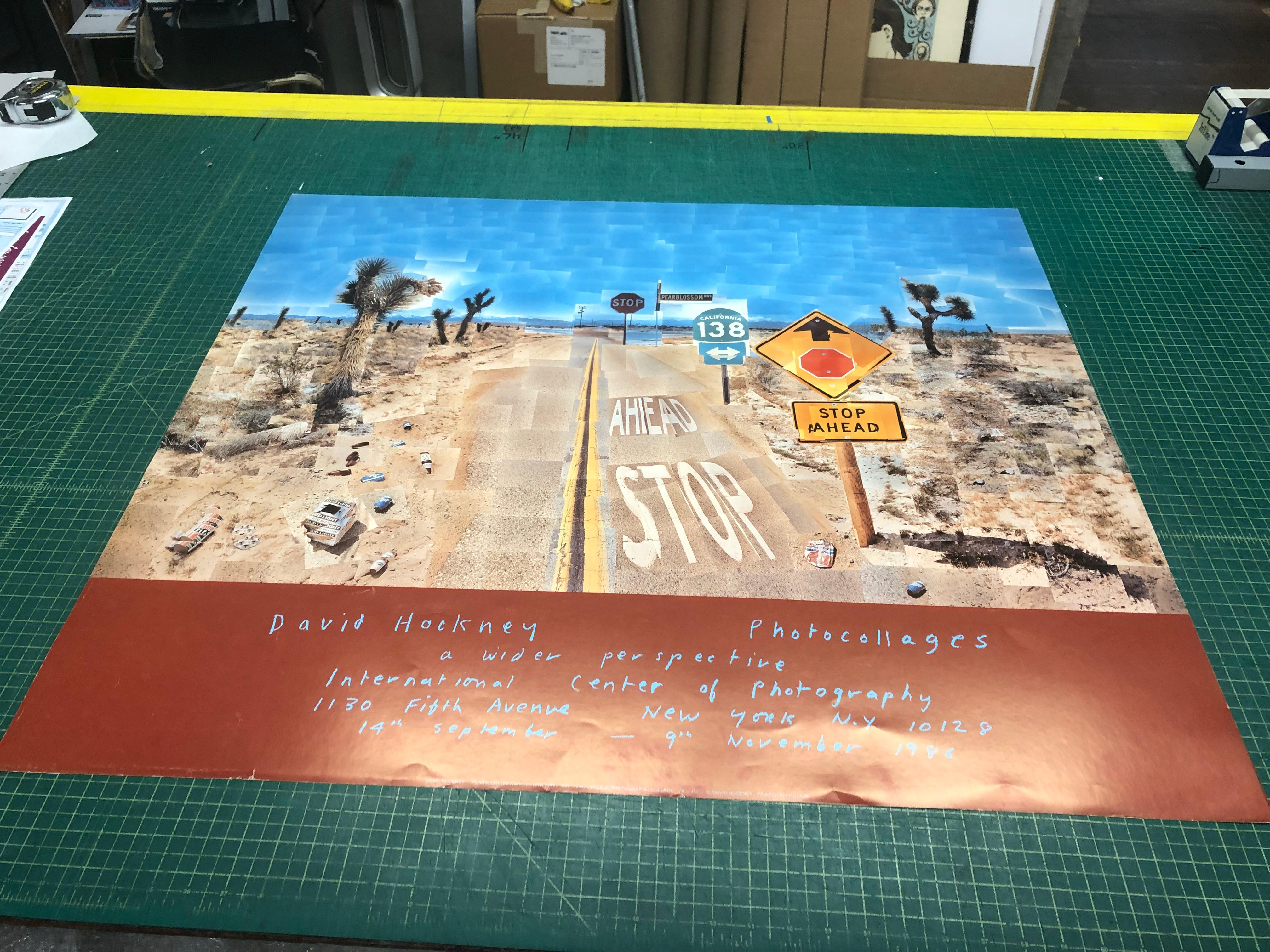 1986 David Hockney „Pearblossom Highway“ Pop Art Vintage 1