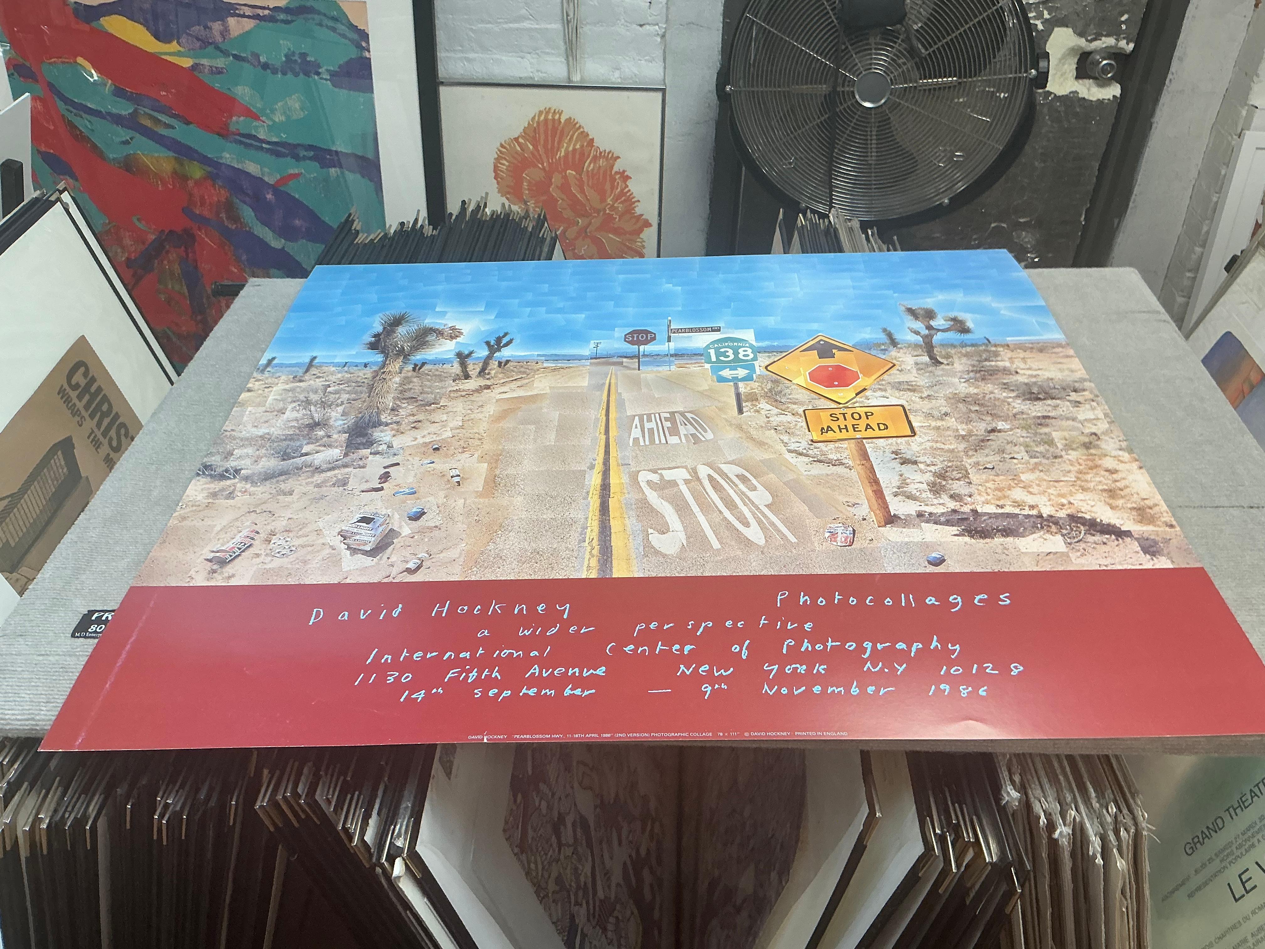 1986 David Hockney 'Pearblossom Highway' Pop Art Vintage For Sale 1