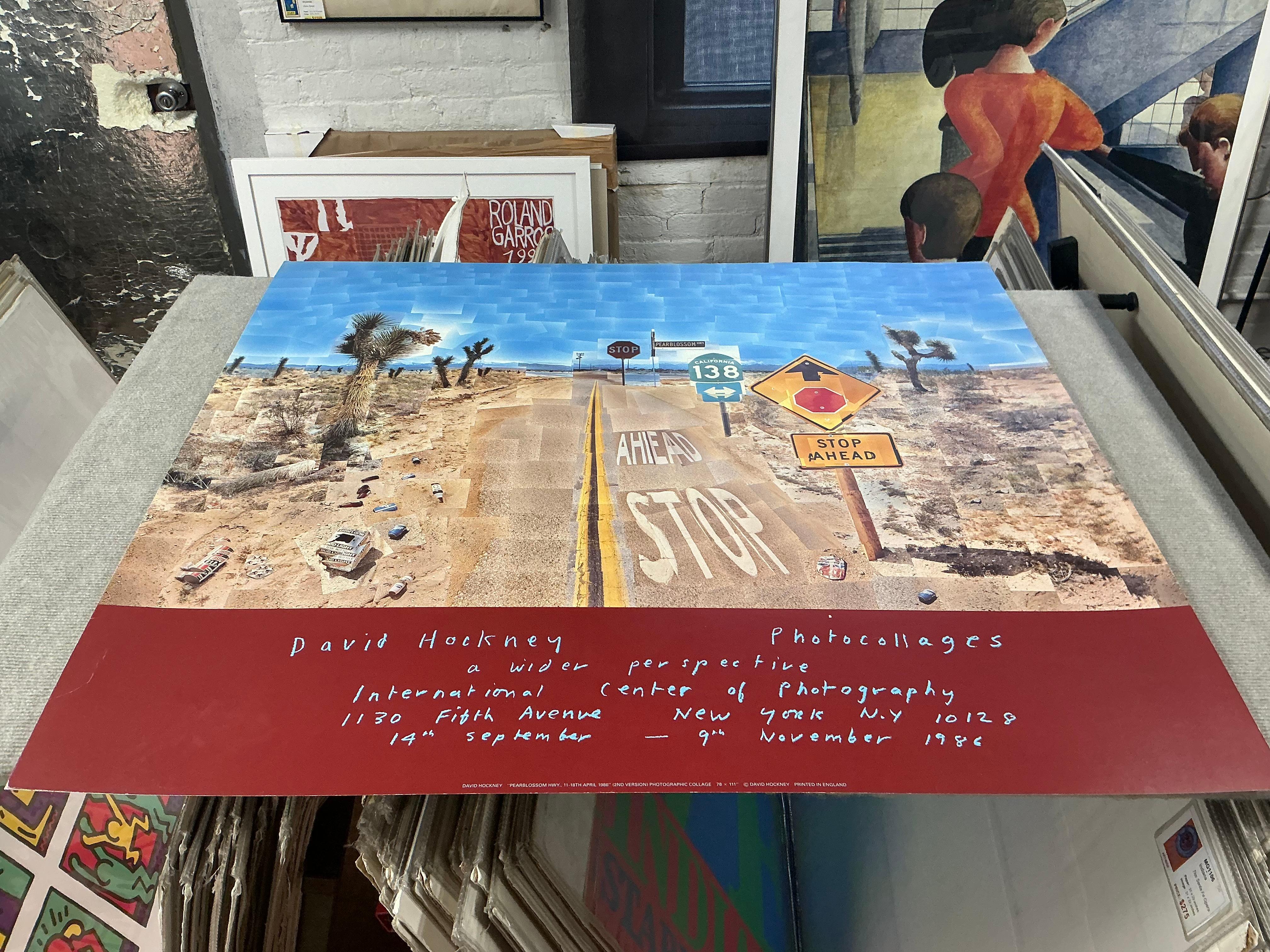 1986 David Hockney 'Pearblossom Highway' Pop Art Vintage For Sale 1