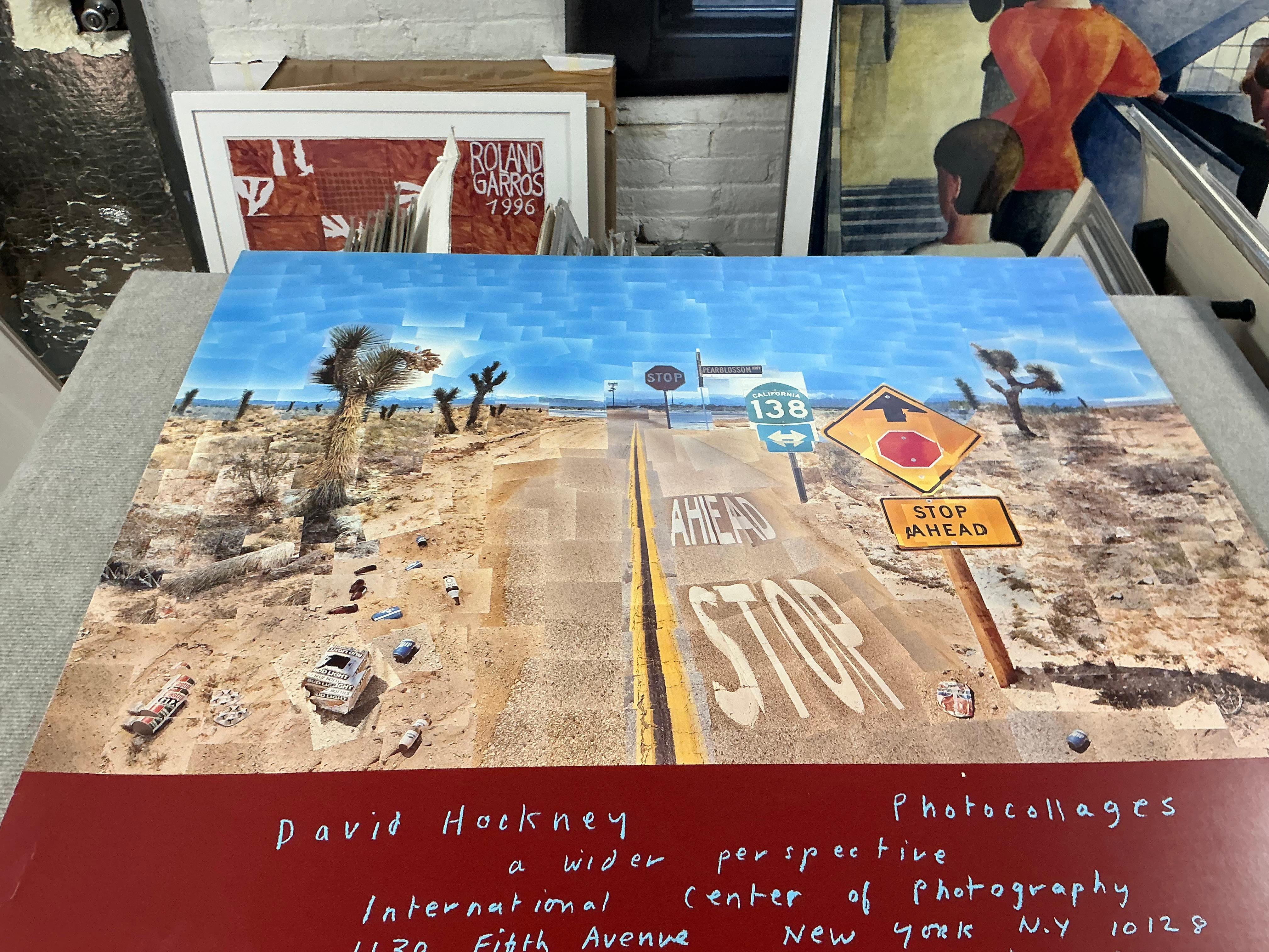 1986 David Hockney 'Pearblossom Highway' Pop Art Vintage For Sale 4