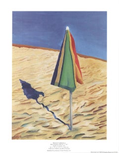 Retro 1988 After David Hockney 'Beach Umbrella' Pop Art Multicolor