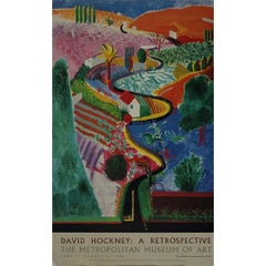 1988 poster for David Hockney: A Retrospective at The Metropolitan Museum of Art
