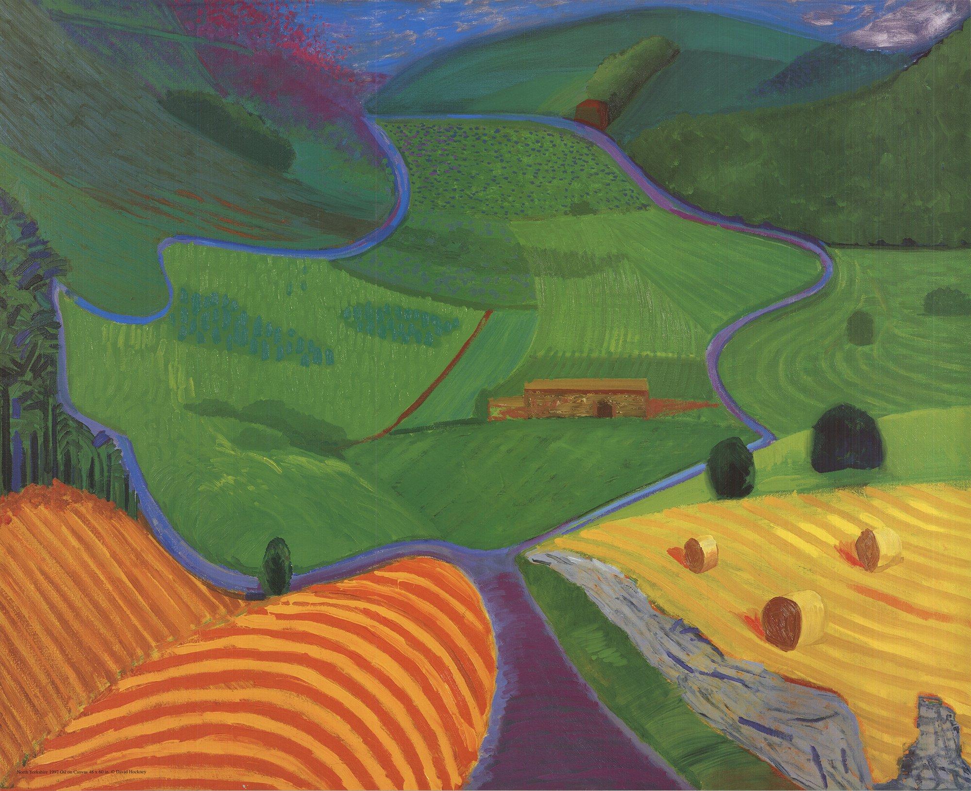 1997 David Hockney "North Yorkshire" Pop Art Royaume-Uni Lithographie offset
