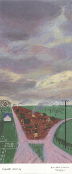 2009 After David Hockney 'Less Trees Near Warter' Pop Art Offset Lithograph