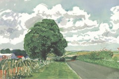 2020 After David Hockney 'Road and Tree Near Wetwang' United Kingdom Offset 