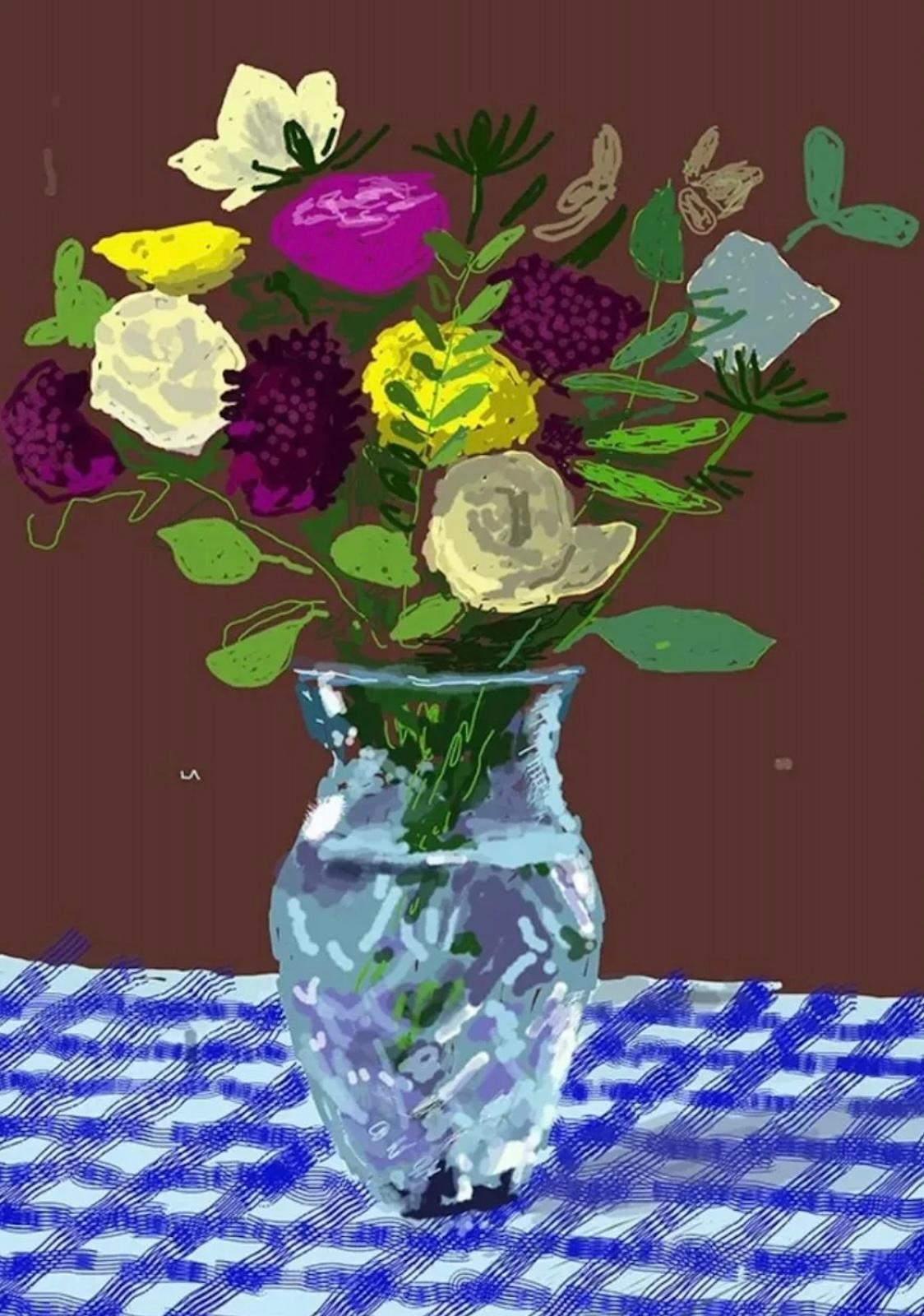 20 mars 2021, Fleurs, Vase en verre sur une table