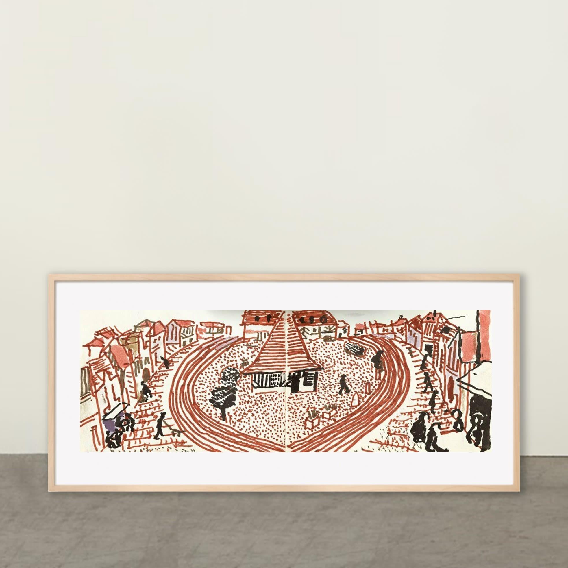 David Hockney Landscape Print - 220 for 2020. Art Edition D No. 301–400 ‘My Second Drawing of Beuvron-en-Auge’