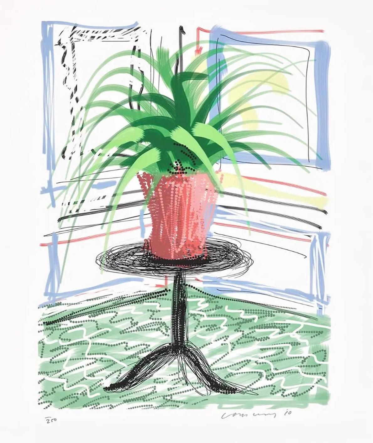 David Hockney Still-Life Print - A Bigger Book - Art Edition C, 2010