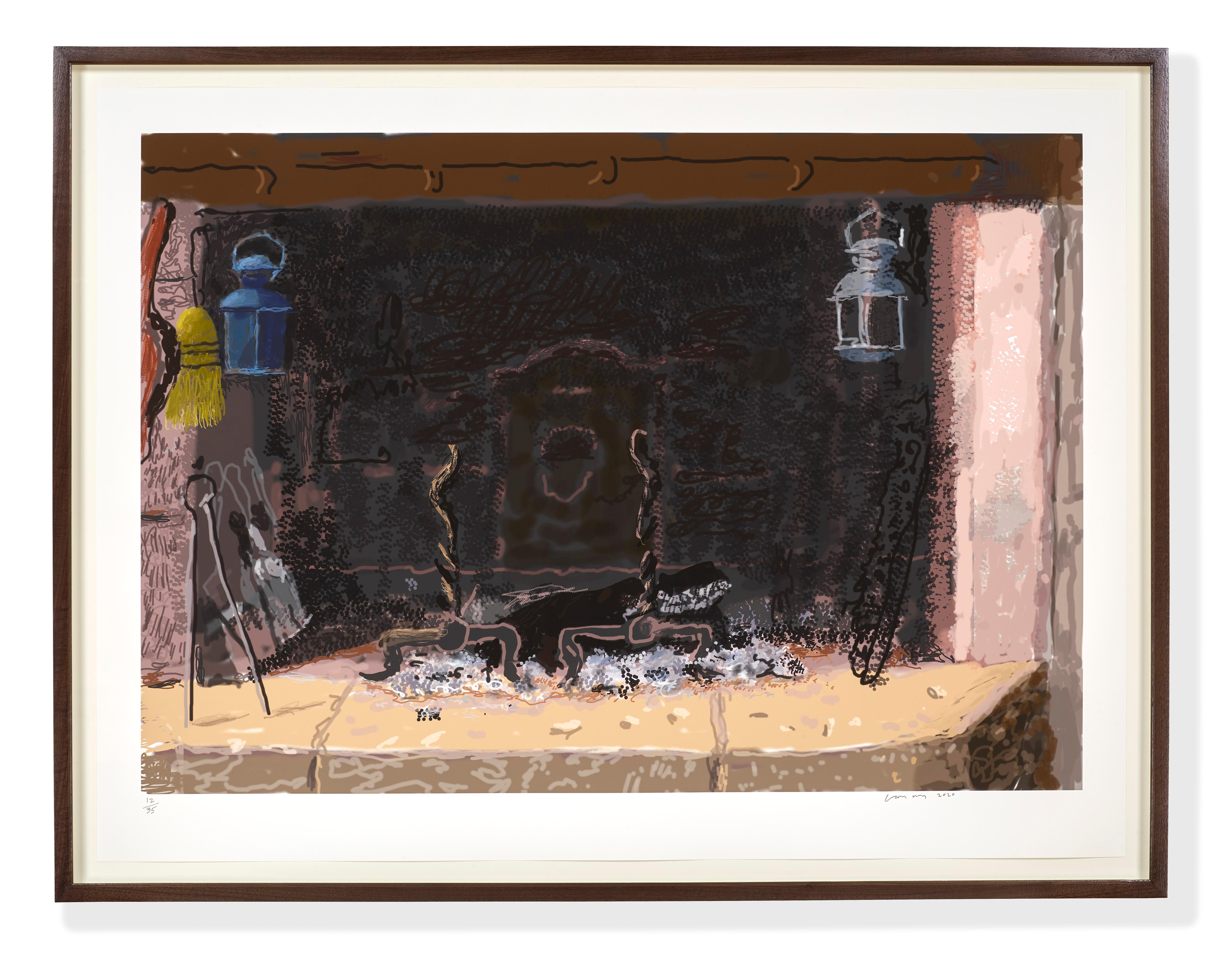 David Hockney
A Bigger Fire, 2020
inkjet print on paper
85.3 x 114 cm
33 5/8 x 44 7/8 in
edition of 35

David Hockney
No Fire, 2020
inkjet print on paper
85.3 x 114 cm
33 5/8 x 44 7/8 in
edition of 35