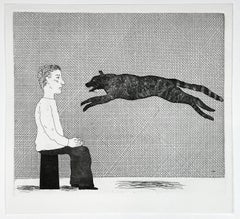 A Black Cat Leaping (from Six Fairy Tales from the Brothers Grimm) David Hockney