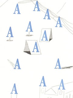 « A » de "Hockney's Alphabet" de David Hockney