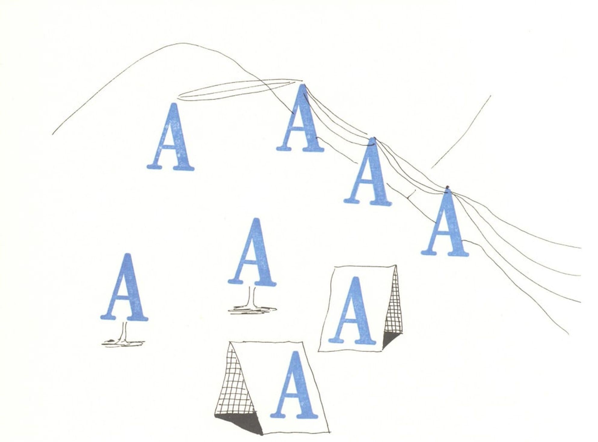 'A' From 'Hockney's Alphabet' By David Hockney For Sale 3