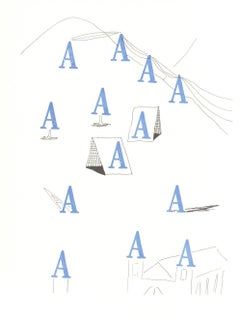 « A » de "Hockney's Alphabet" de David Hockney