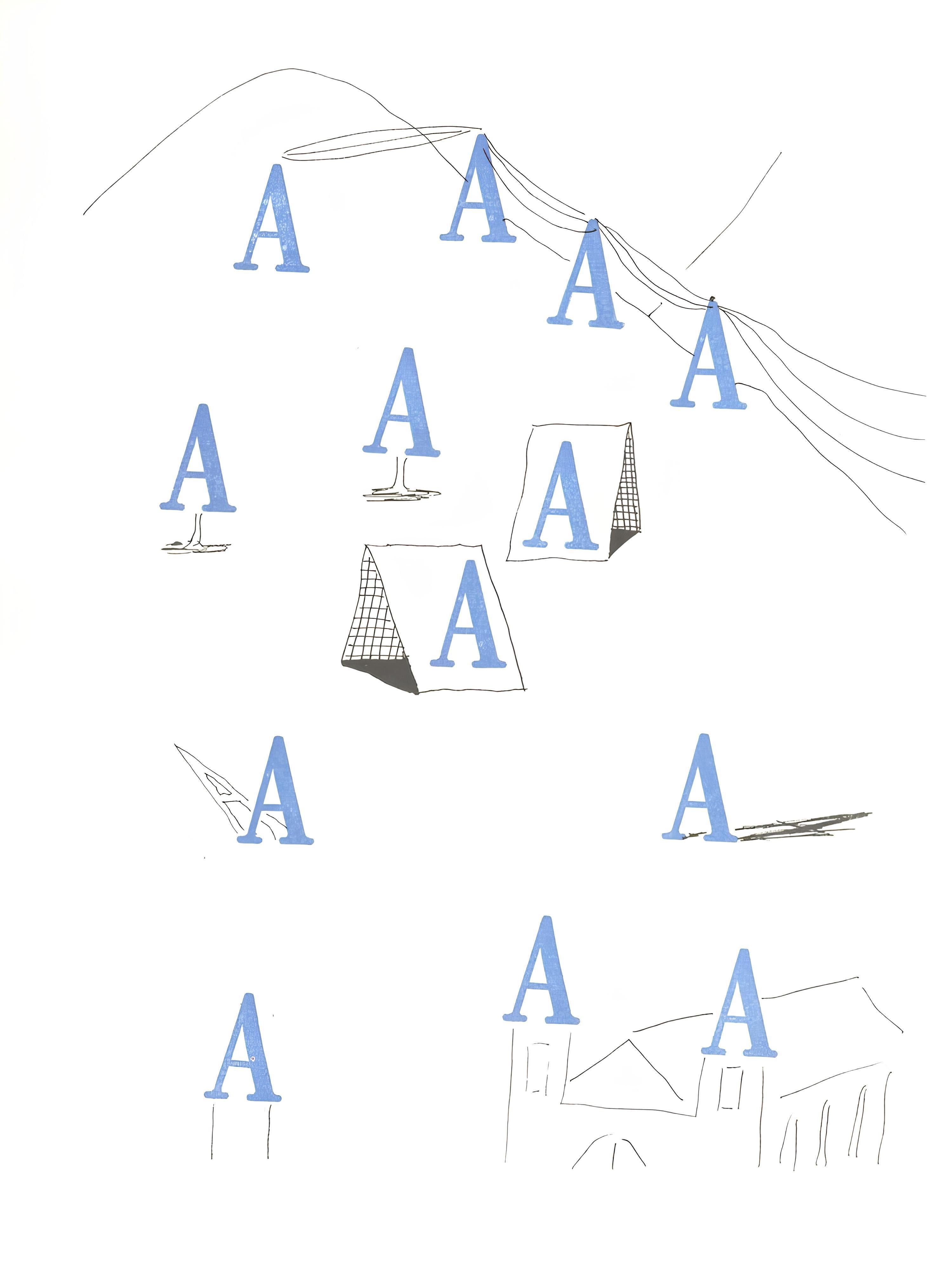 Lithograph in colors on vélin Exhibition Fine Art Cartridge paper. Paper Size: 12.75 x 9.75 inches. Inscription: Unsigned and unnumbered, as issued. Notes: From the folio, Hockney's Alphabet, Drawings by David Hockney, 1991. Published by Aids Crisis