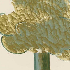 Une photo d'un paysage dans un cadre en or élaboré - Lithographie de Hockney