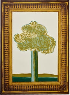 A Picture of a Landscape in an Elaborate Gold Frame -- Lithograph by Hockney