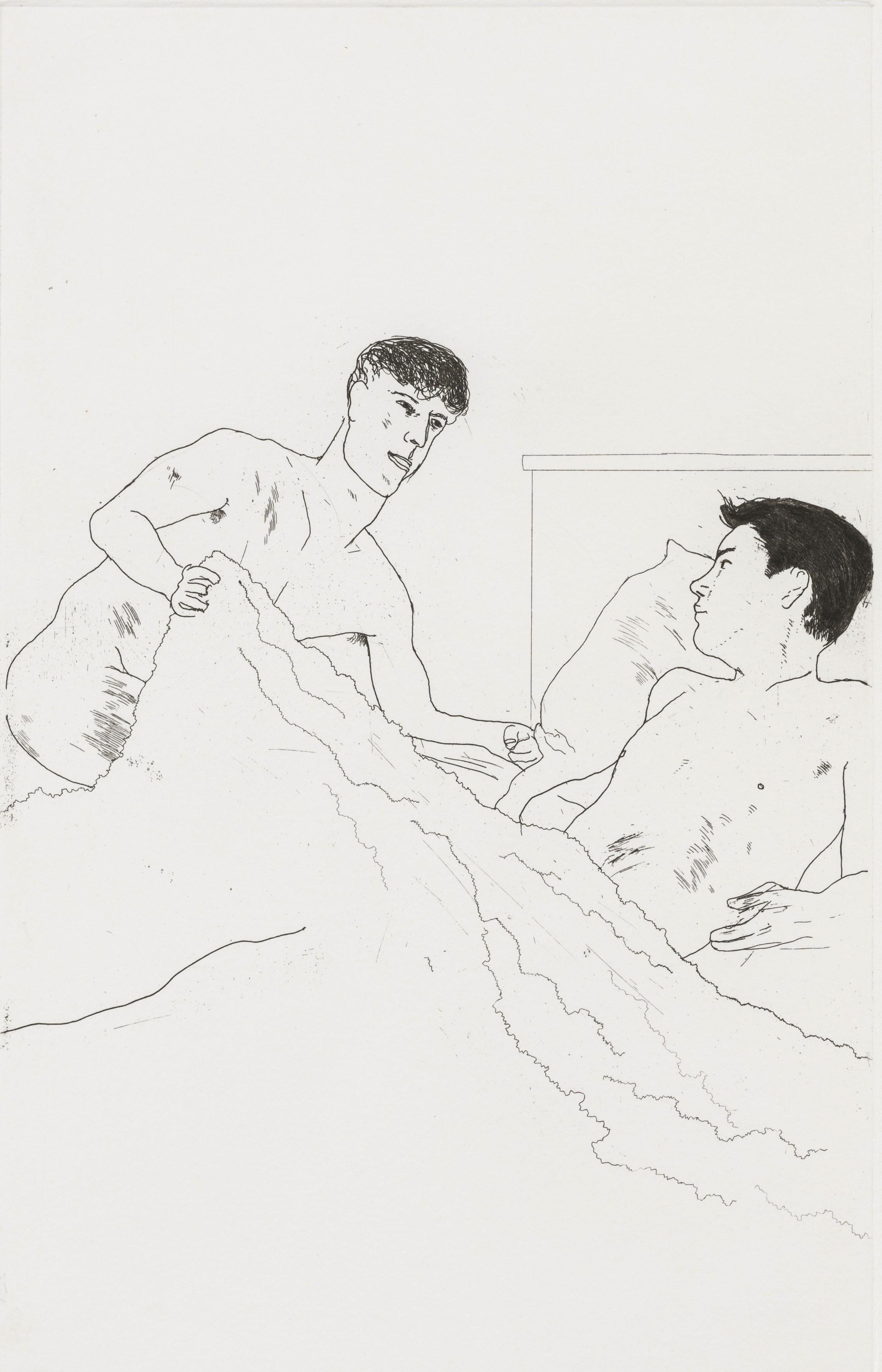 According to Prescriptions of Ancient Magicians - Print by David Hockney