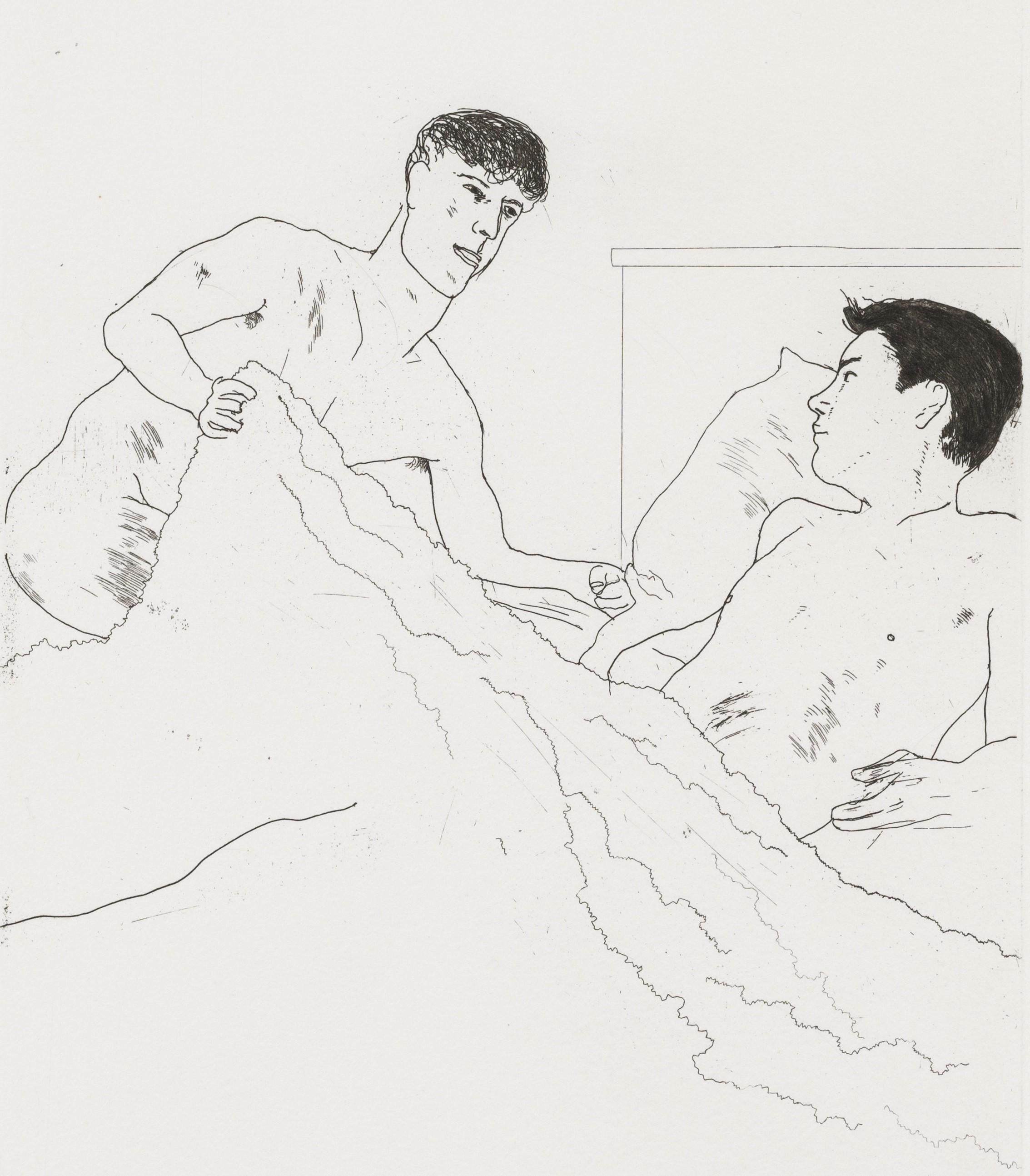 According to Prescriptions of Ancient Magicians - Post-War Print by David Hockney