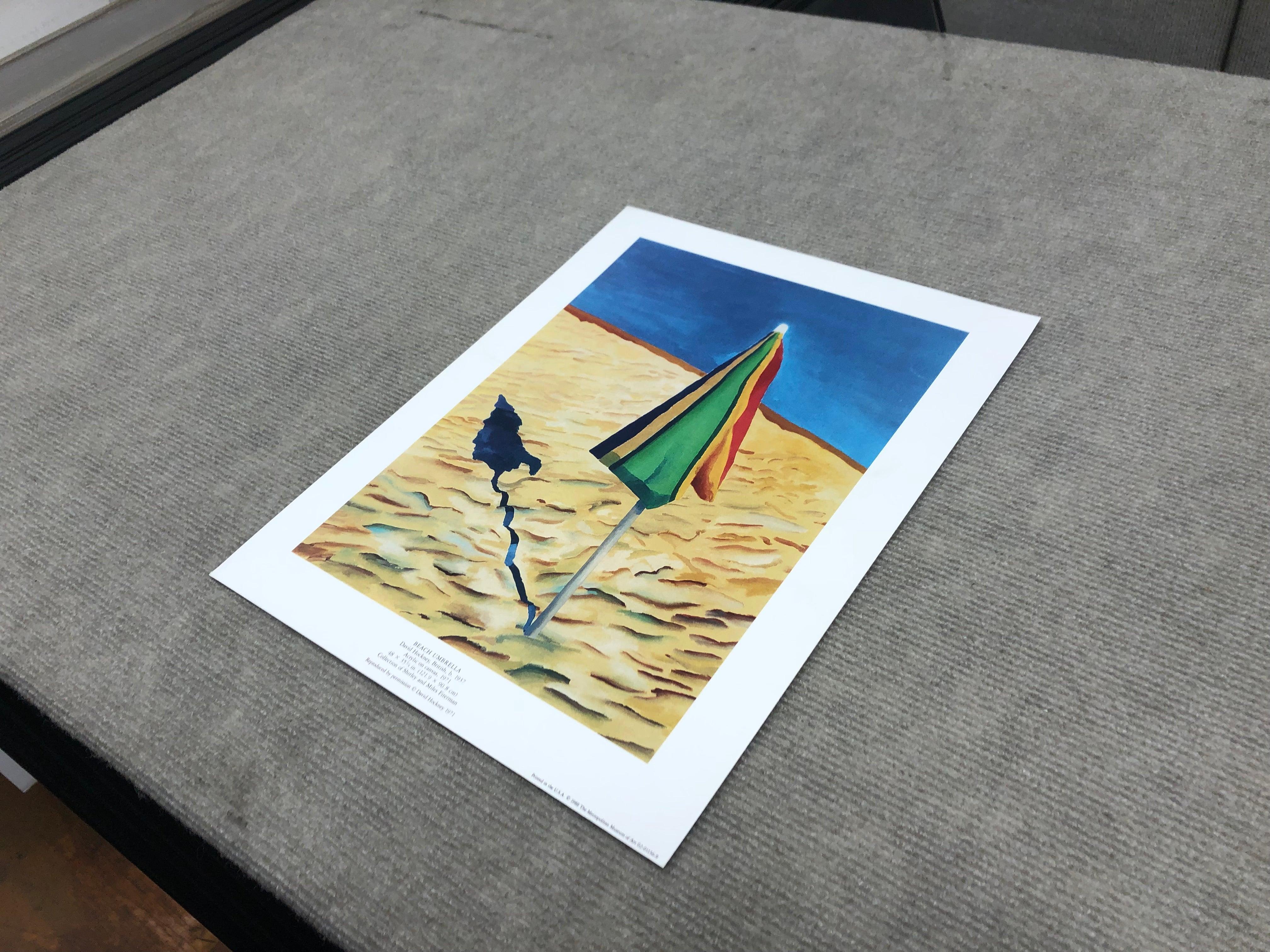 After David Hockney 'Beach Umbrella' For Sale 1