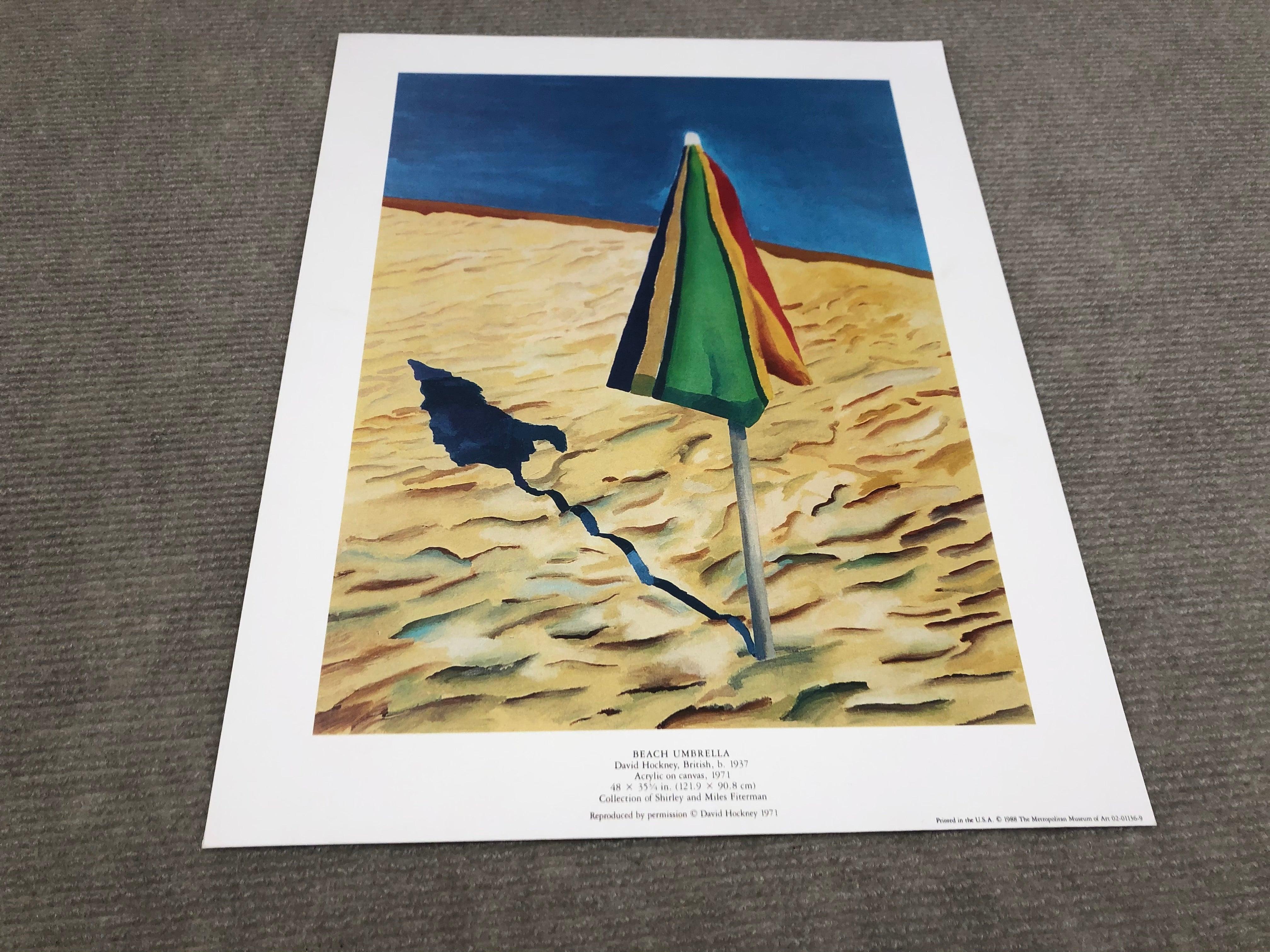 After David Hockney 'Beach Umbrella' For Sale 3