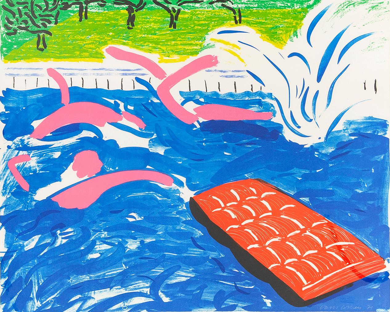 David Hockney Landscape Print - Afternoon Swimming