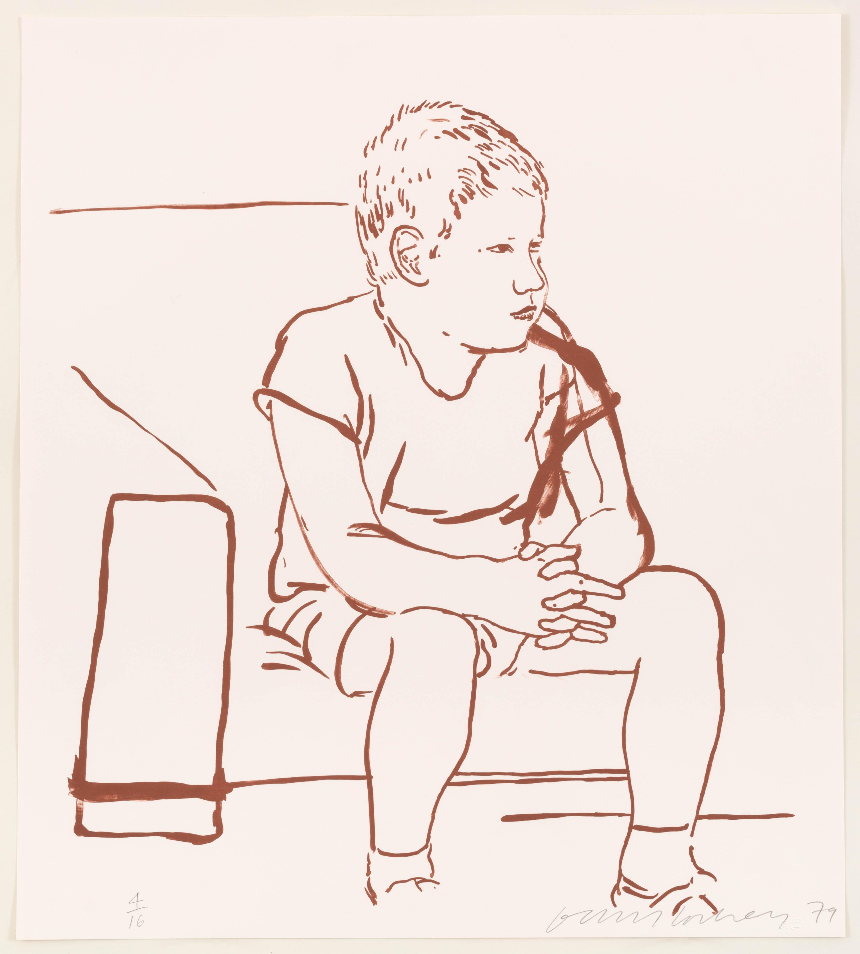 David Hockney Figurative Print - Albert Clark