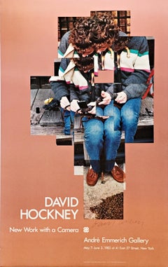 Impresión de la Galería Andre Emmerich: Nuevo trabajo con una cámara (Firmado por David Hockney)