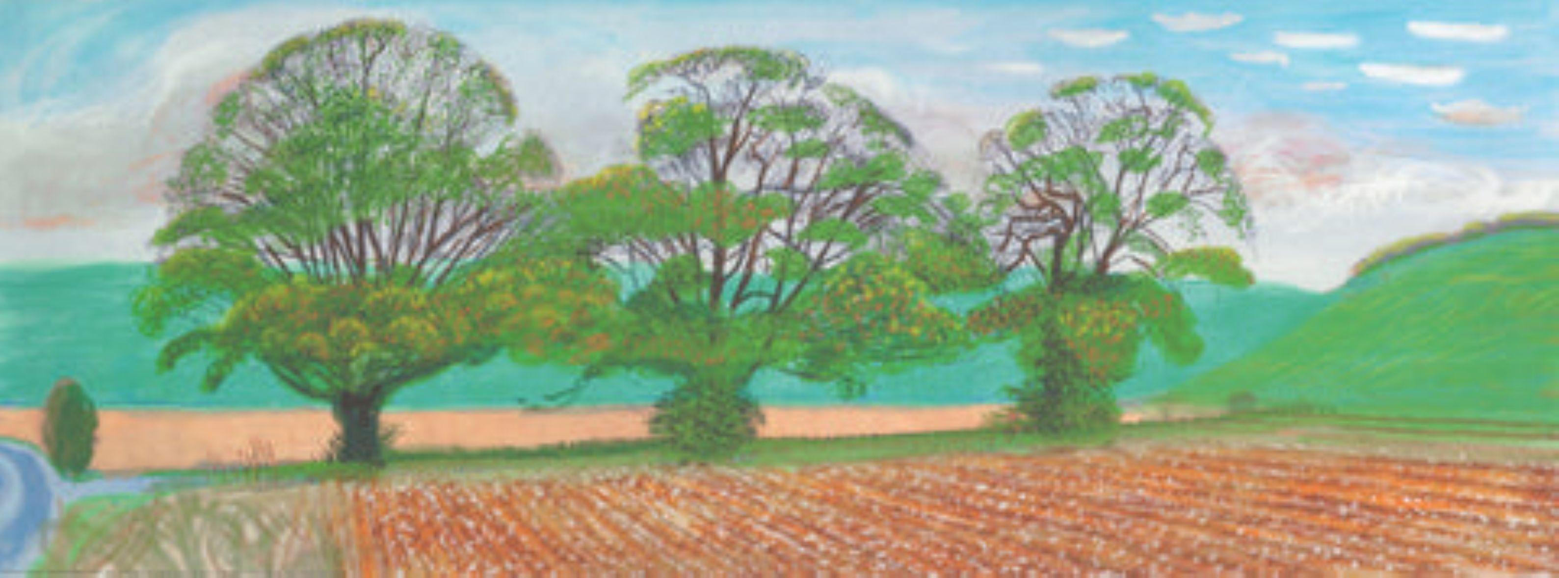 Alberi d'autunno vicino a Thixendale di David Hockney in vendita 2