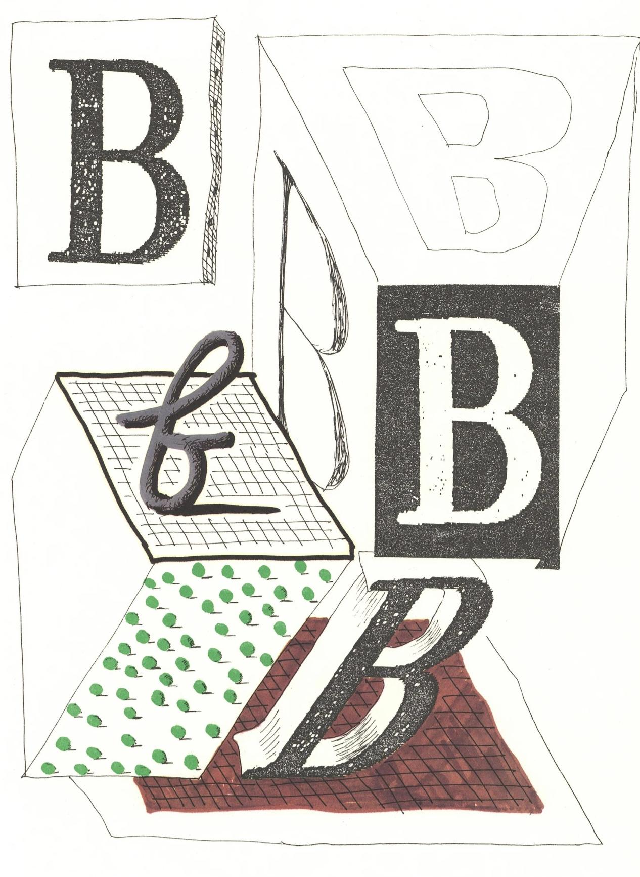 ‘B’ from ‘Hockney’s Alphabet’ - Contemporary Print by David Hockney